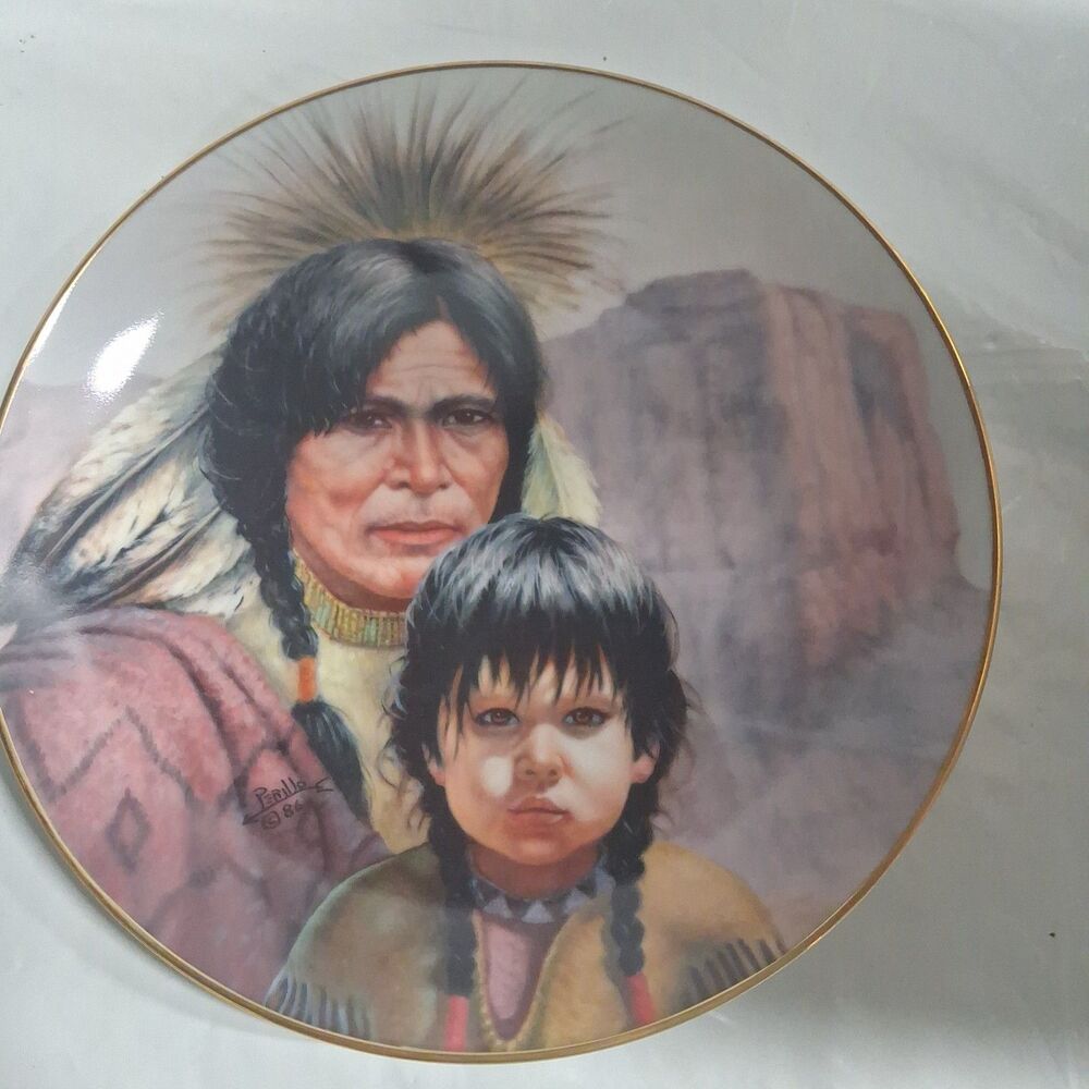 Vague Shadows Native American Porcelain Collector Plate 1987 Plate # 0077R